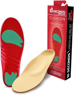 10 Seconds Pressure Relief 3030 with Metatarsal Pad – Ultra Cushioned - Medium Arch Support - Medium Arch Height, Trim to Fit, Molds to Foot Plastazote Memory Foam Topper (M 13)