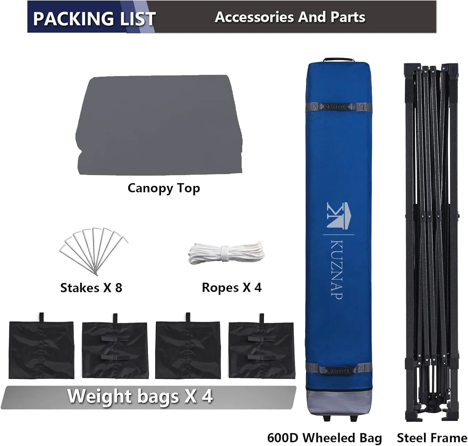 12’x12’ Pop up Canopy Tent Patented EZ Set up Instant Outdoor Canopy with Sidewall Bonus 4 Weight Sandbags, 8 Stakes and 4 Ropes, Grey