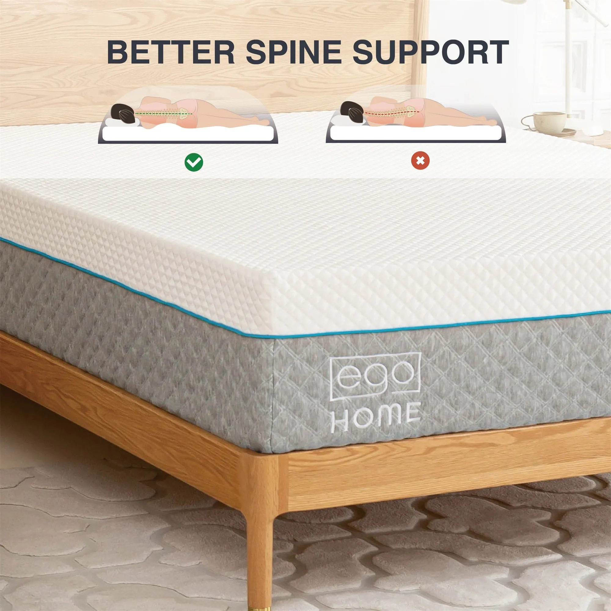 14 Inch New Idle Memory Foam Mattress, Best Mattress Bed in a Box, Gel Mattress Medium Firm Mattress, Gel Bamboo Charcoal AeroFusion Foam,Twin/Twin XL/Full/Queen/King Size