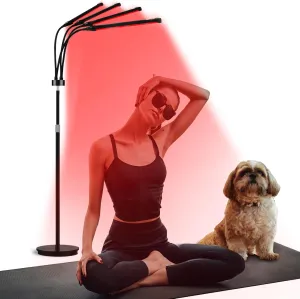 180LEDs Red Light Therapy Lamp with Stand, 660nm &850nm &940nm Near Infrared Light Device for Body & Face