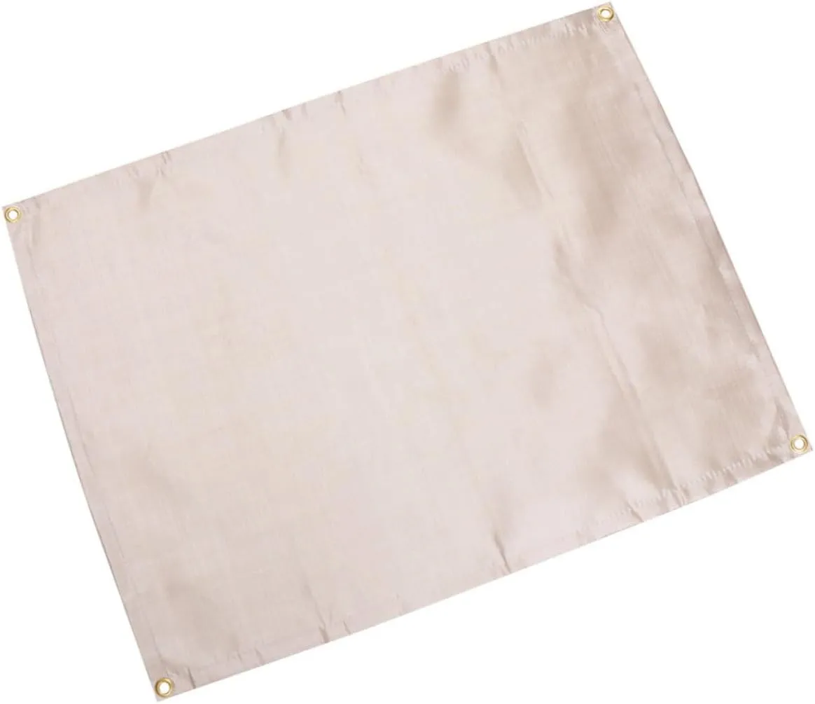 1pc Fire Protect Blanket Insulation Mat for Outdoor BBQ Fire Cloth 80x60cm Gray