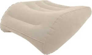 1pc PVC Inflatable Lumbar Pillow Storage Bag Scientific Back Support for Car Office Light Grey