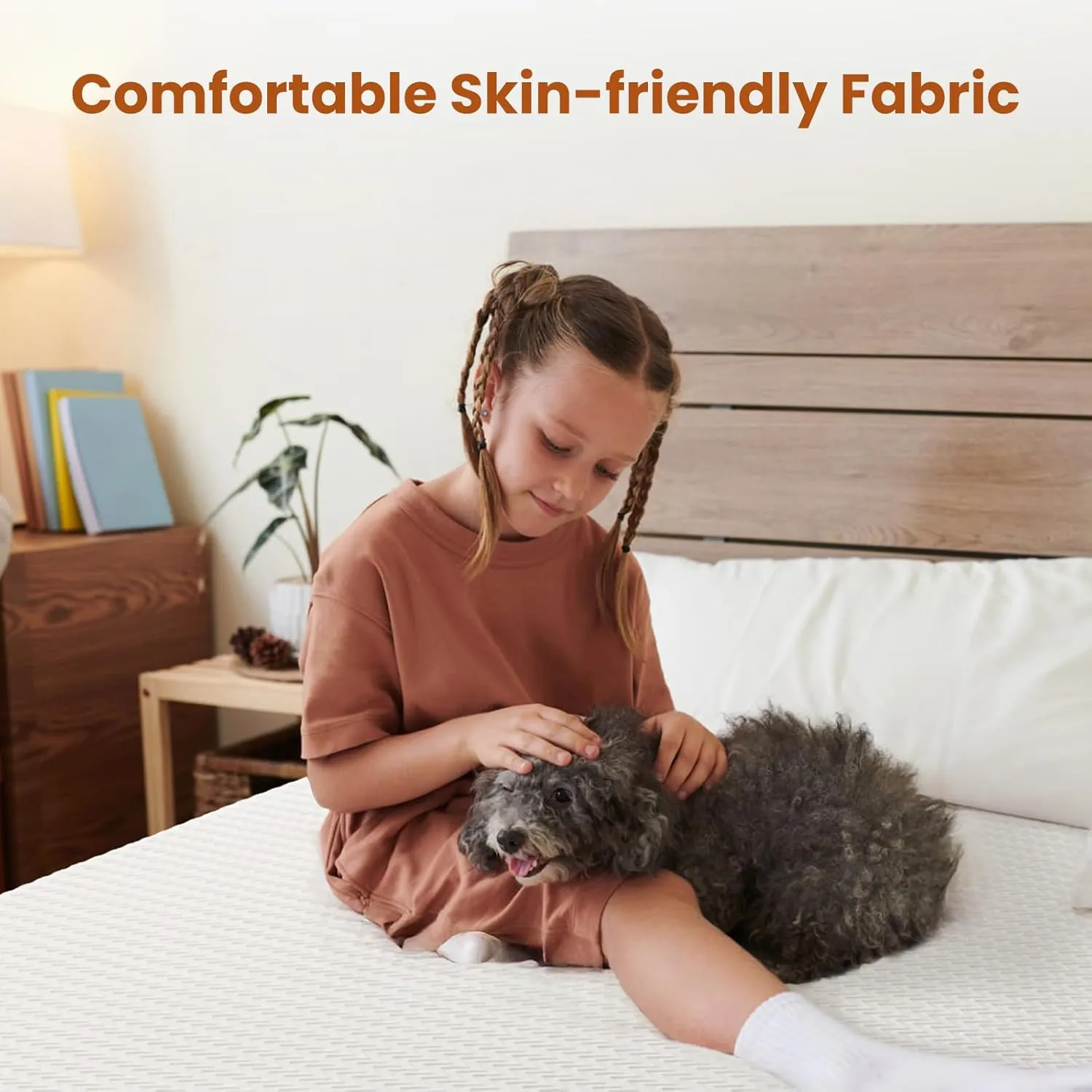 2 Inch Gel Memory Foam Mattress Topper Twin, Mattress Pad with Removable Cover Adjustable Elastic Straps, White