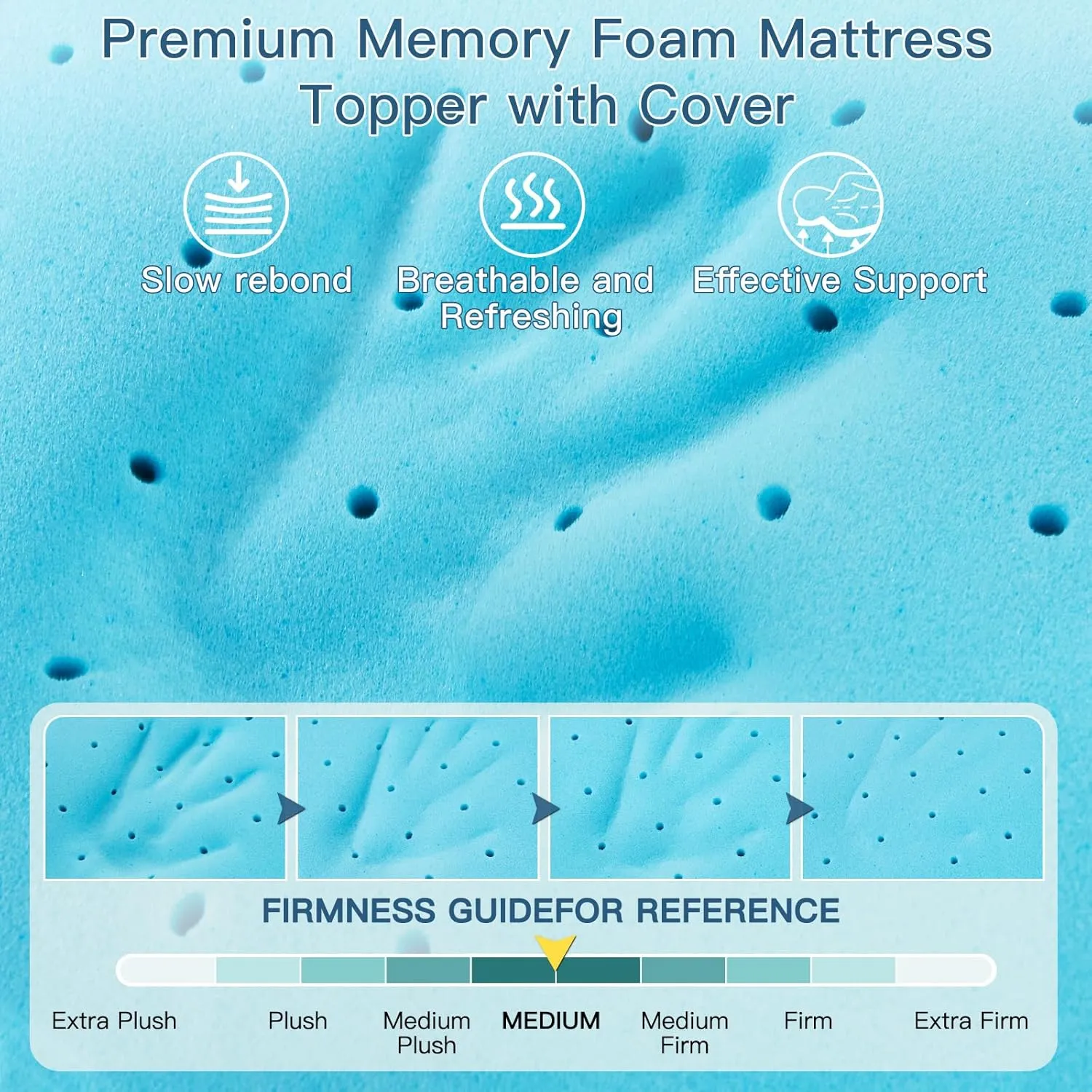 2 Inch Memory Foam Mattress Topper,Cooling Gel Infused High Density Full(54"x75") Topper with Removable Skin-Friendly Cover,Bed Topper for Pressure Relief Back Pain, CertiPUR-US Certified, Gray
