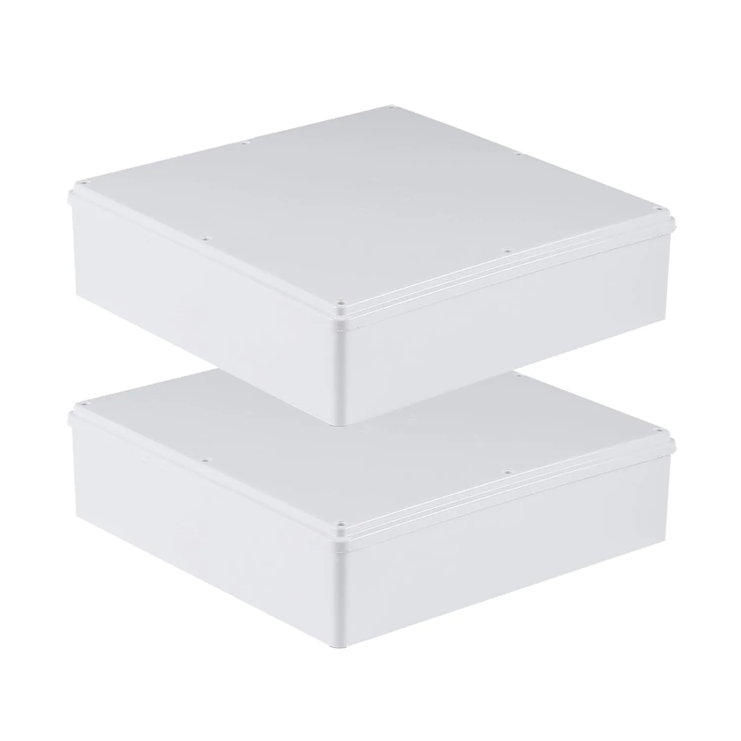 2 Pack 12" x 12" x 3" PVC Plastic Dustproof Waterproof Box IP65 Junction Boxes Project Junction Conduit Box for Electrical Enclosure