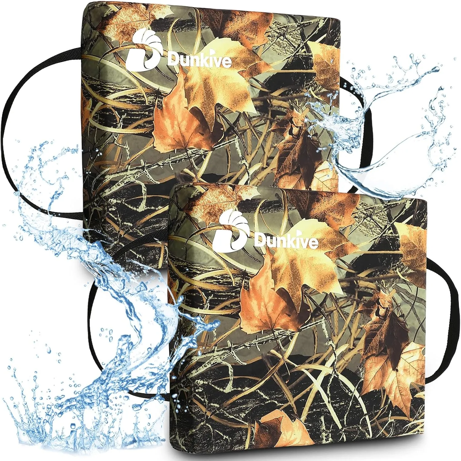2 Pack Boat Throw Flotation Cushion, USCG Approved, Emergency Marine Throwable Flotation Device, Foam Boat Cushions Life Preserver, Throw Cushions for Boats, Kayaks, Canoes(Camouflage)