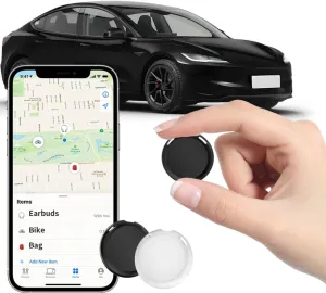 2 Pack GPS Tracker for Vehicles Work with Find My (iOS Only) Real Time Mini Car Air Tracker Tag Global Coverage Hidden Car Locator Tracking Device No Monthly Fee or Subscription No SIM Card Required
