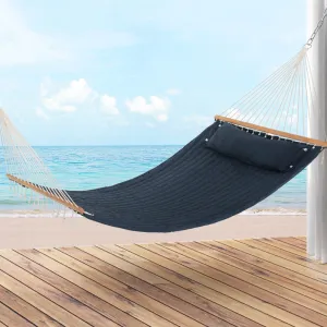 2 Person Large Hammock Bed Portable Outdoor Hanging Bed - Navy Blue