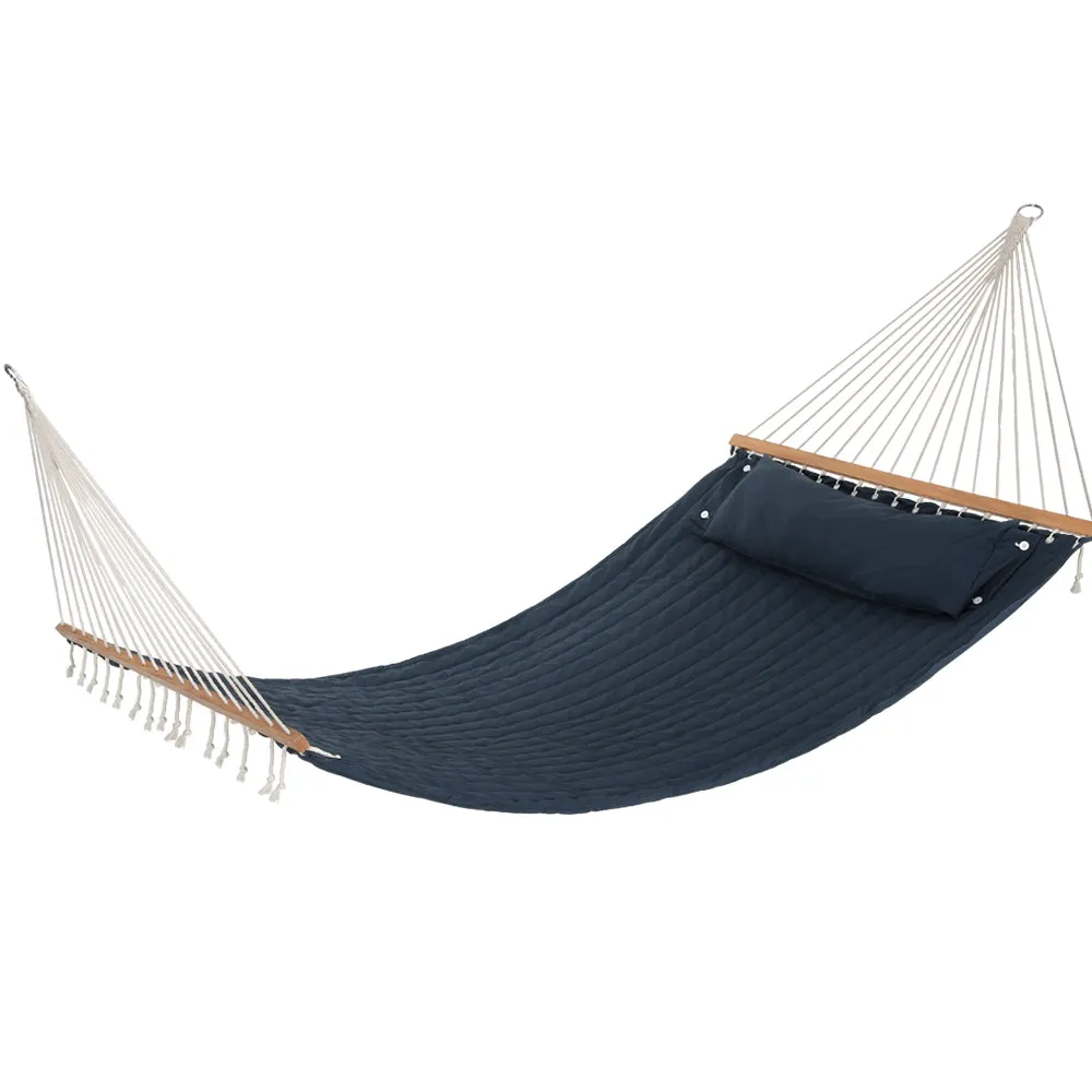2 Person Large Hammock Bed Portable Outdoor Hanging Bed - Navy Blue