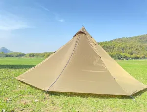 2 Person Tent for 4 Season Ultralight Teepee Hot Tent with Fire Retardant Stove Jack One Doors