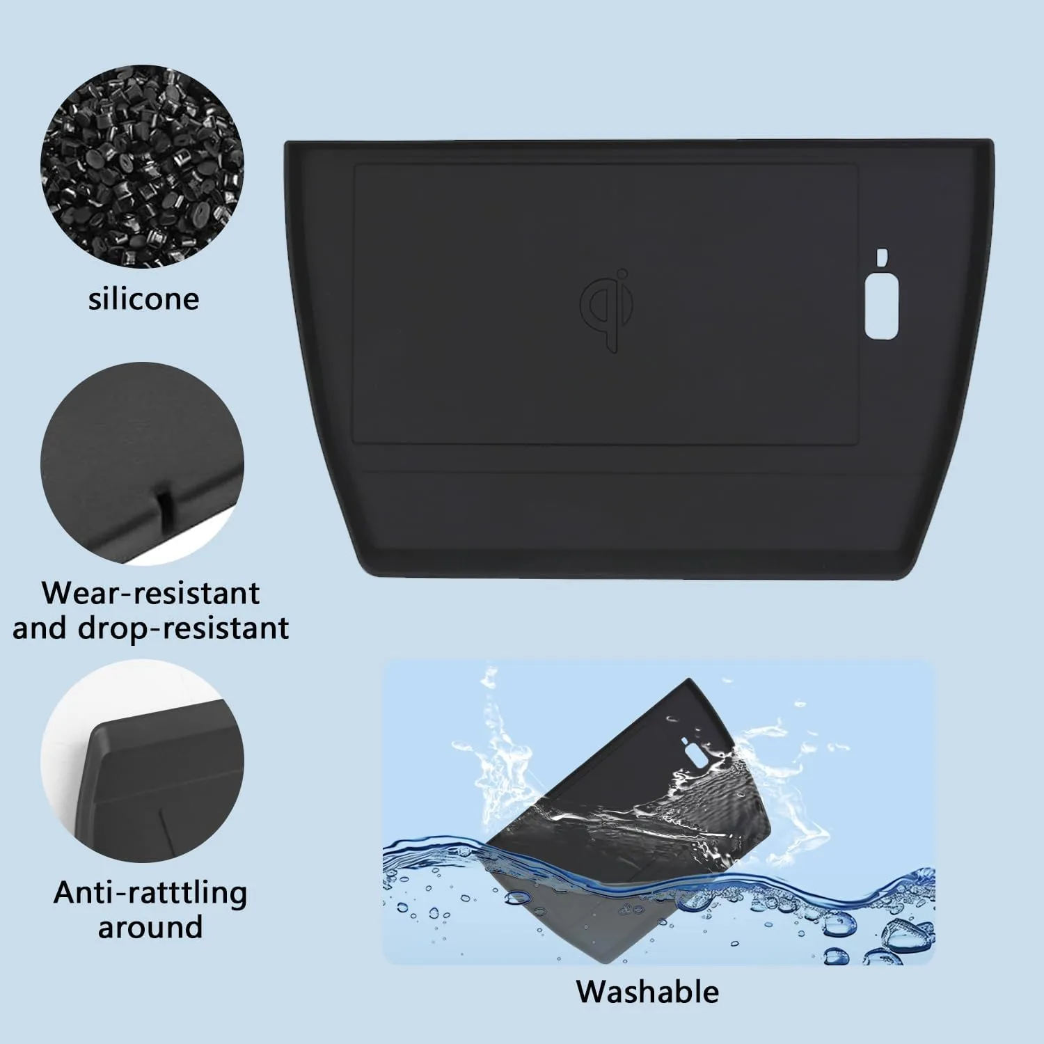 2025  Forester Center Console Wireless Charging Protective Mat fits for 2025 Forester(Base/Premium/Sport/Wilderness/Limited/Touring) Center Console Inserts Liner Anti-Slip Anti-Dust Waterproof Mats