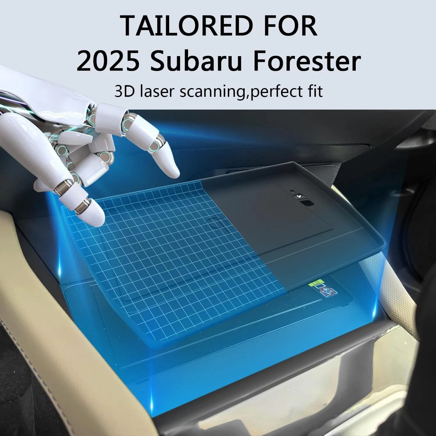 2025  Forester Center Console Wireless Charging Protective Mat fits for 2025 Forester(Base/Premium/Sport/Wilderness/Limited/Touring) Center Console Inserts Liner Anti-Slip Anti-Dust Waterproof Mats