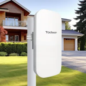 2025 Outdoor WiFi Extender，WiFi Booster | AI Watchdog | Repeater&AP Mode｜IP65 Weatherproof | Up to 1200Mbps Dual Band WiFi Repeater | Covers Up to Least 3440 Sq. ft and 30 Devices