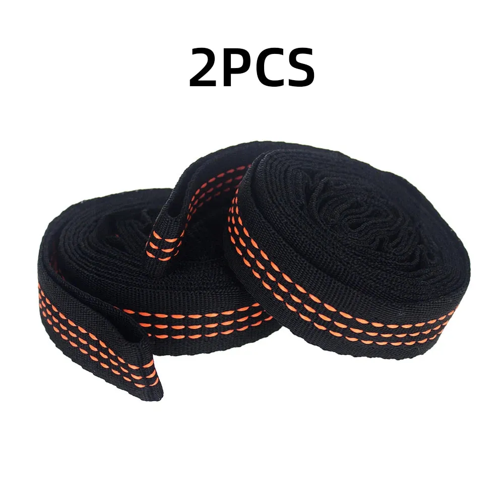 2/4Pcs Heavy-Duty Hammock Straps - Reinforced Polyester with 5 Rings, High Load-Bearing for Outdoor Camping
