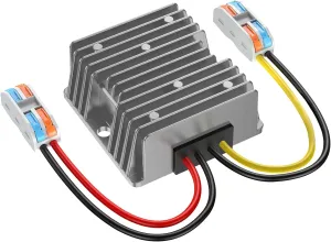 24V to 12V Converter 20A 240W with Wire Terminal Block, 20V to 12V Step Down More Safe, 18V to 12V Converter for Golf Cart Truck Vehicle Boat Solar System (Accept DC 15-40V Inputs)