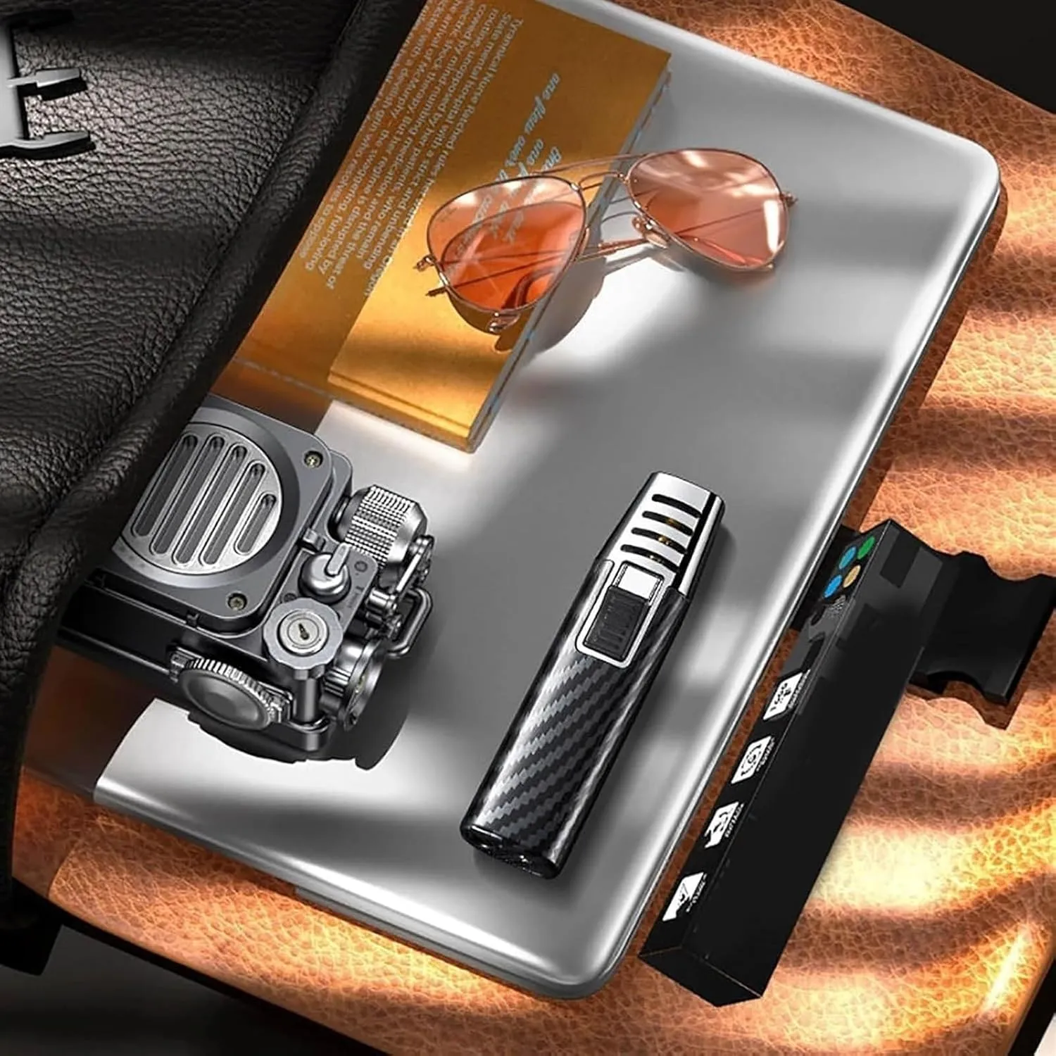 2Pack Mini Powerful Adjustable Flame Dual-Arc Torch Lighter, Electric Lighter, Waterproof and Windproof Candle Lighter Butane Lighter Grill Lighter(2pack G)