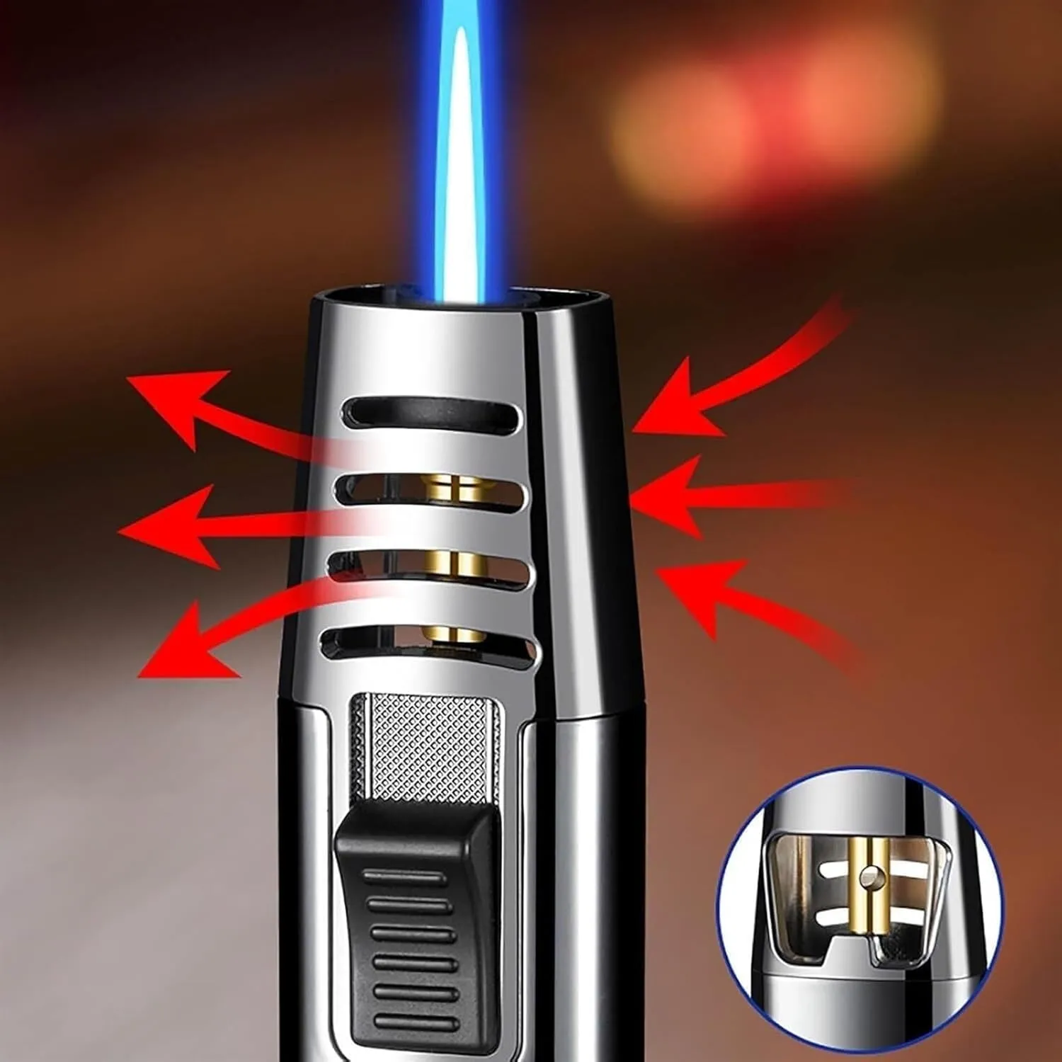 2Pack Mini Powerful Adjustable Flame Dual-Arc Torch Lighter, Electric Lighter, Waterproof and Windproof Candle Lighter Butane Lighter Grill Lighter(2pack G)