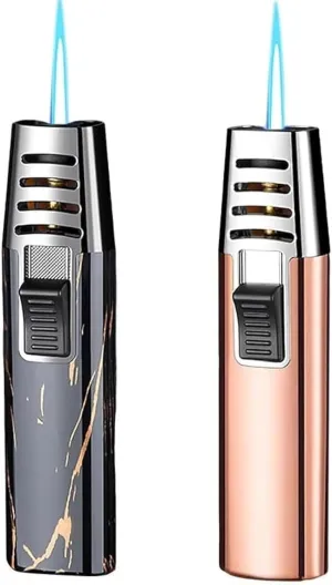 2Pack Mini Powerful Adjustable Flame Dual-Arc Torch Lighter, Electric Lighter, Waterproof and Windproof Candle Lighter Butane Lighter Grill Lighter(2pack G)