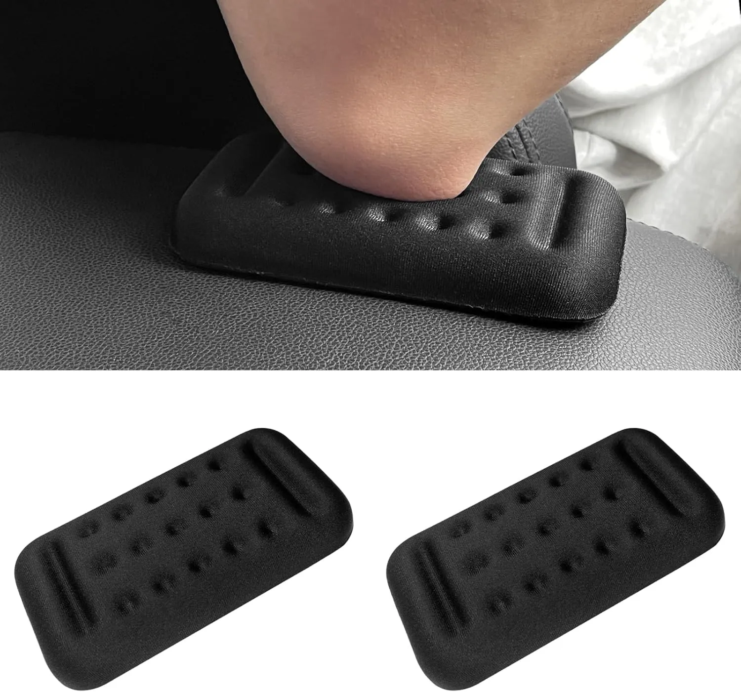 2PCS Car Arm Rest Elbow Pads, Soft and Comfortable Car Arm Rest Cushion, Memory Foam Wrist Rest Support Pad for Arm Support, Car Interior Accessories Universal Center Console Pad(Black)