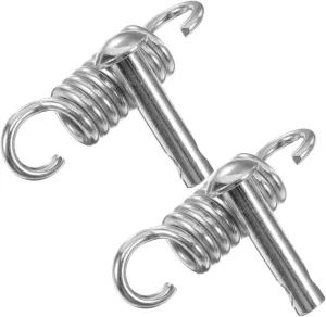 2Sets Heavy Duty Swing Hanging Kit with Spring Buffer System Portable Ceiling Hooks for Use Durable Swing Chair Hangers Easy Installation Sturdy Spring Steel