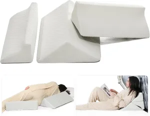 3-in-1 Bed Positioning Wedge for Adult,Side Sleeper,Long Term Bedridden Patient,R-Shaped Wedge Pillow for Back Pain Relief,Reduce Snoring,Post Surgery Recovery,Cover Removable and Washable