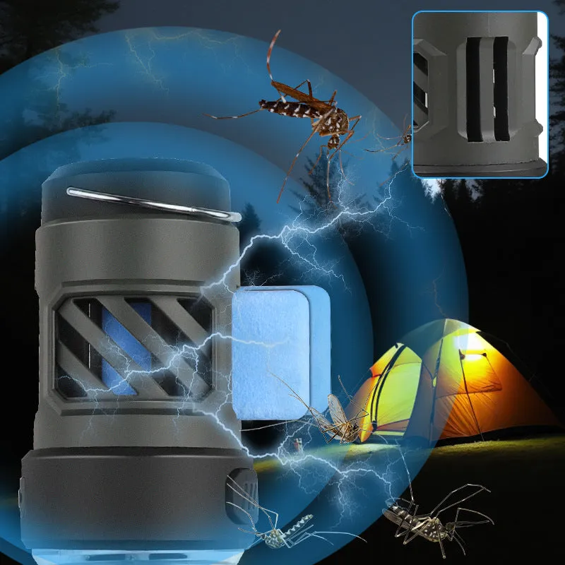3 in 1 Mosquito Repeller Lamp USB Rechargeable Camping Light with Triangle Bracket Telescoping Tripod Outdoor Light for Outdoor
