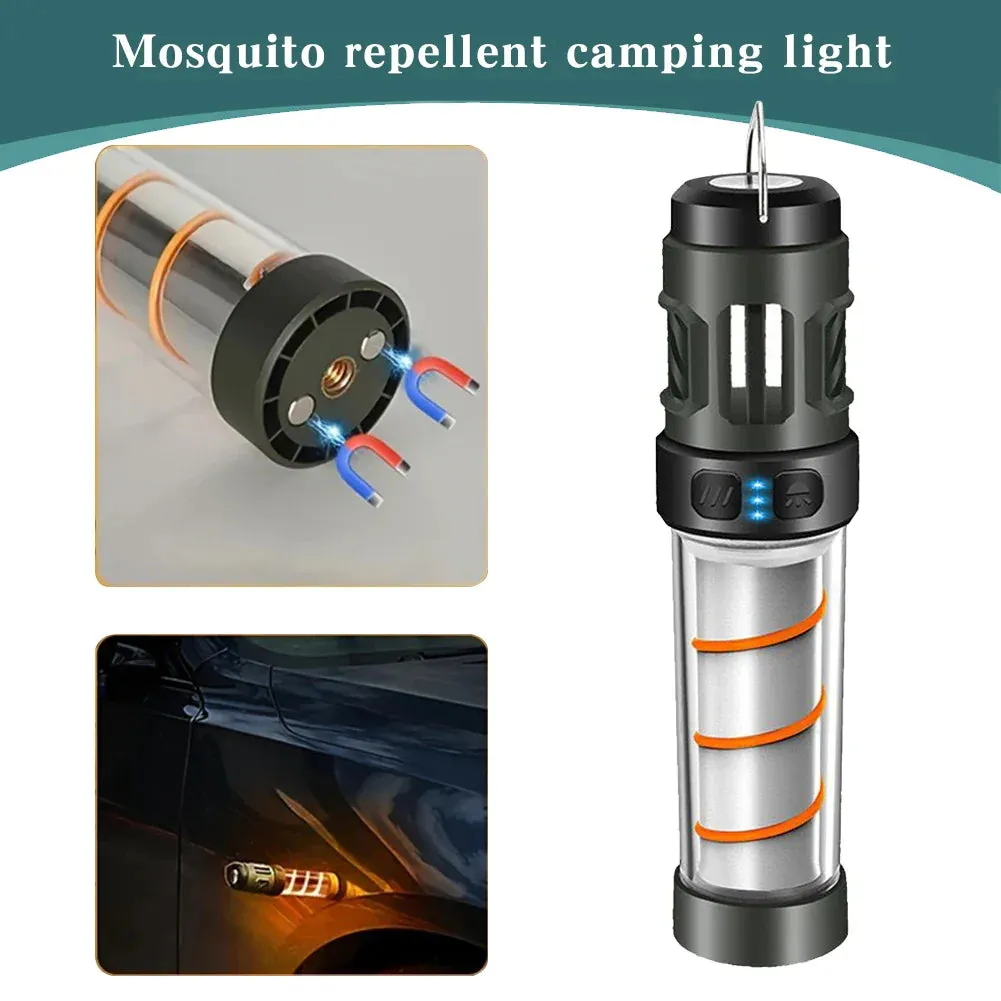 3 in 1 Mosquito Repeller Lamp USB Rechargeable Camping Light with Triangle Bracket Telescoping Tripod Outdoor Light for Outdoor