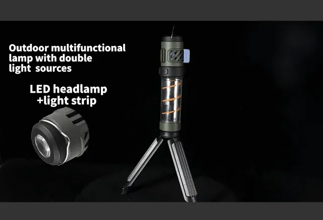 3 in 1 Mosquito Repeller Lamp USB Rechargeable Camping Light with Triangle Bracket Telescoping Tripod Outdoor Light for Outdoor