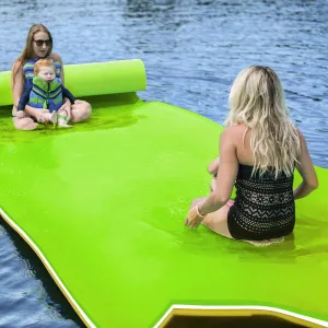 3 Layers XPE Foam Floating Mat Water Mats, 7/9/12/18 Ft Tear-Resistant Lily Pad Lilly Pad Water Matt, Lily Pad Floating Swim Mat for Lake, Ocean, Beach, River