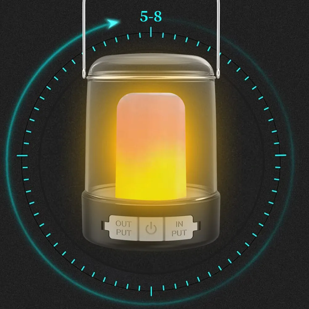 3 Modes Vintage Portable Camping Lantern-USB Rechargeable