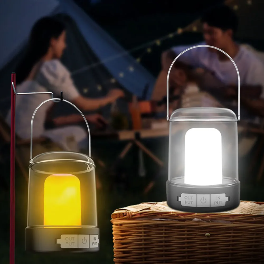 3 Modes Vintage Portable Camping Lantern-USB Rechargeable