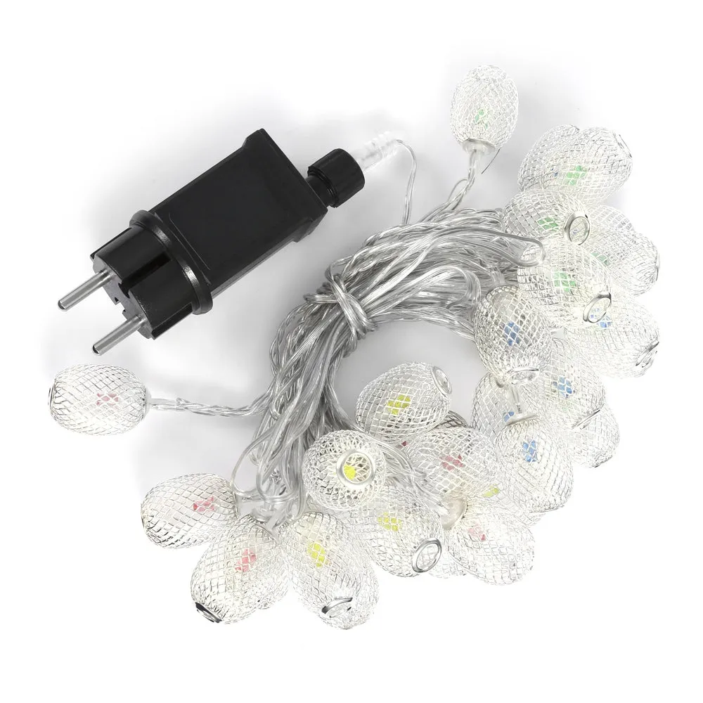 30 LEDs Iron Oval Lantern String Light with Remote Control