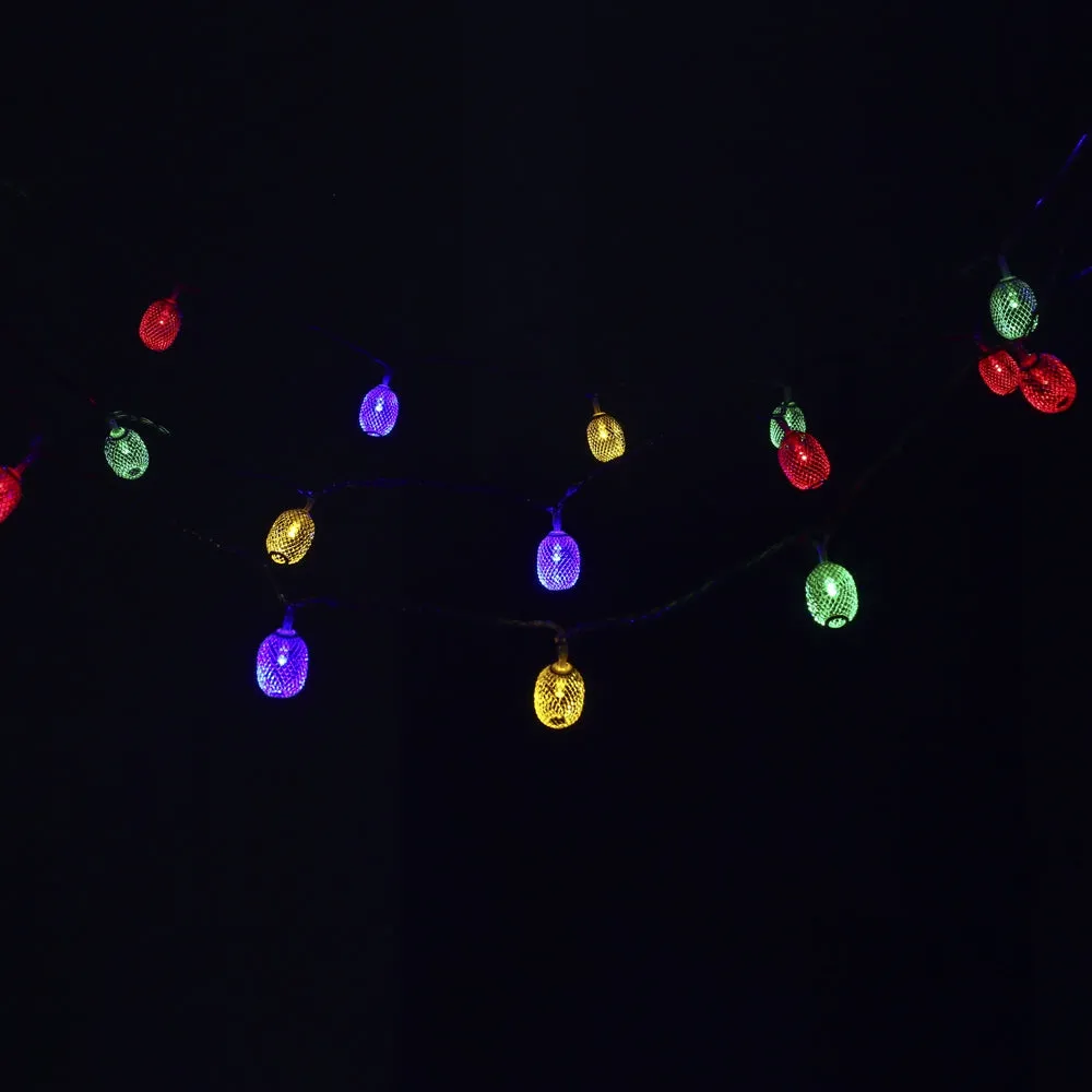 30 LEDs Iron Oval Lantern String Light with Remote Control