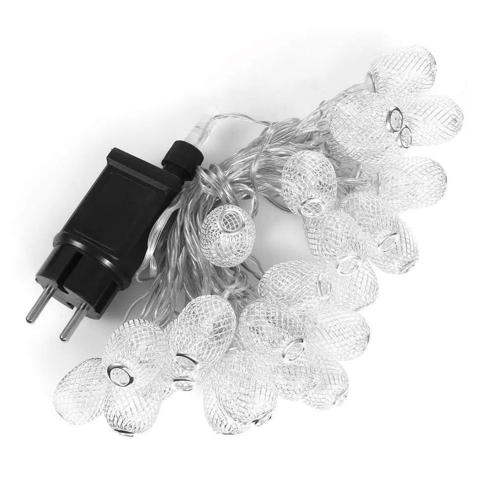 30 LEDs Iron Oval Lantern String Light with Remote Control