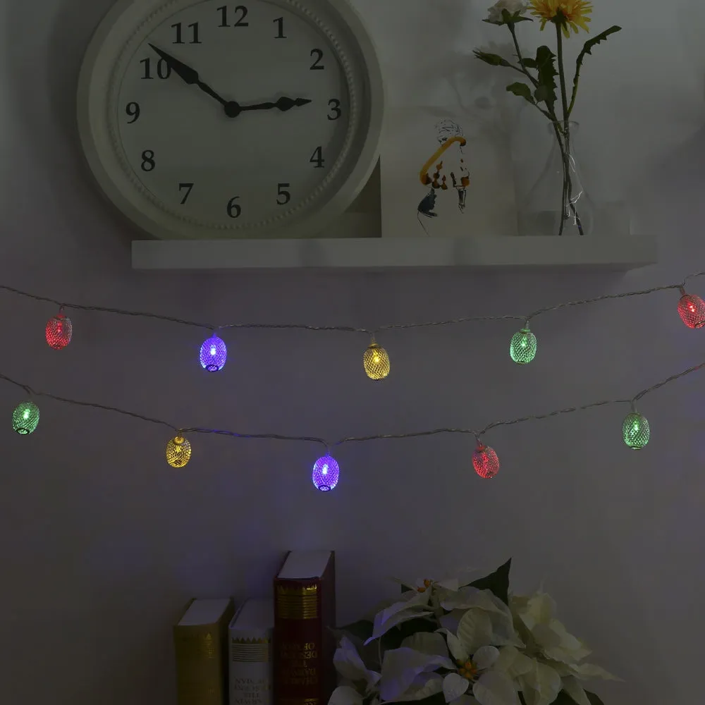 30 LEDs Iron Oval Lantern String Light with Remote Control