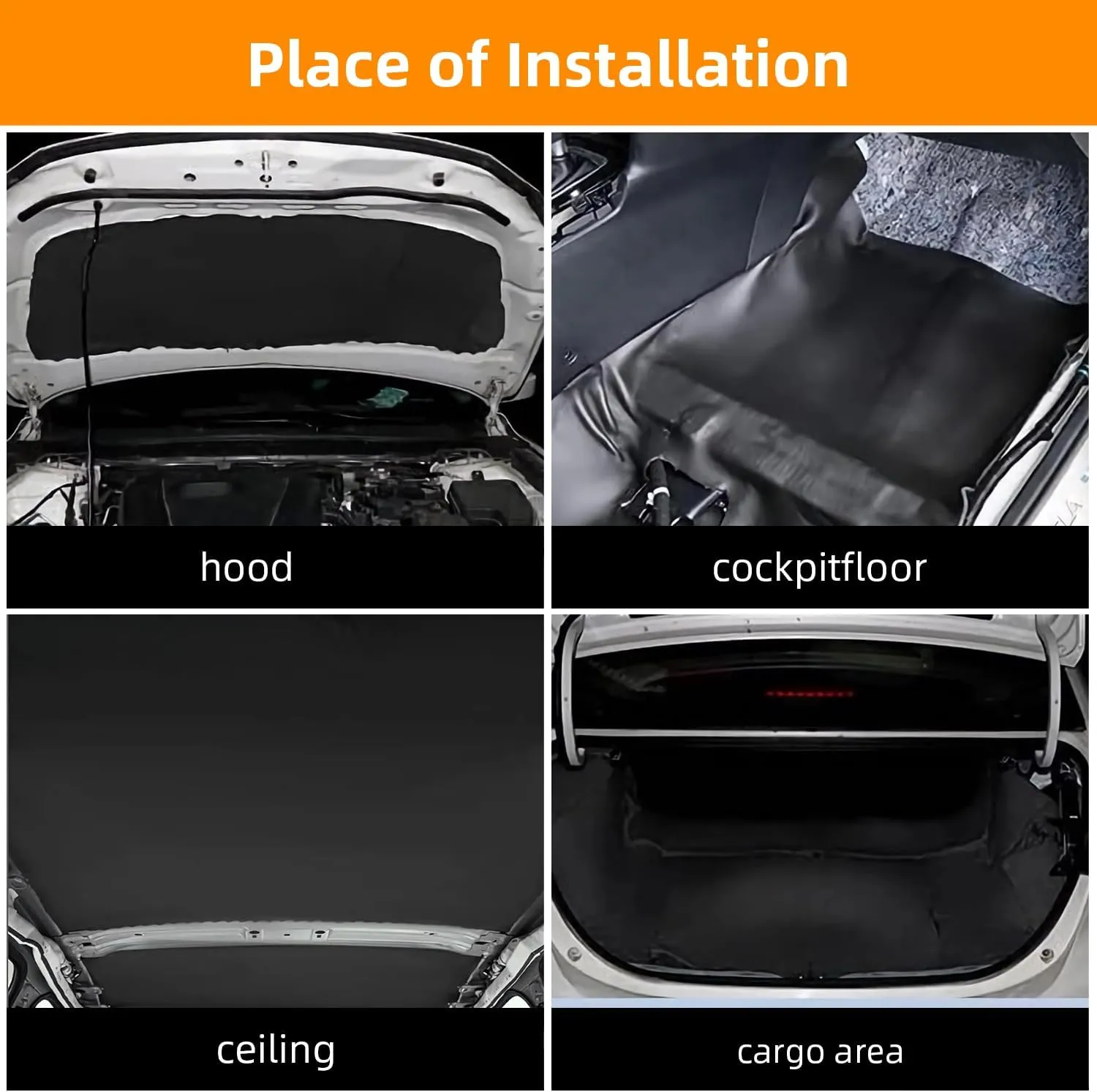 315mil 8mm 25.8sqft Sound Deadening Material Insulation Mat Heat Deadener Pad Noise Dampening for Car