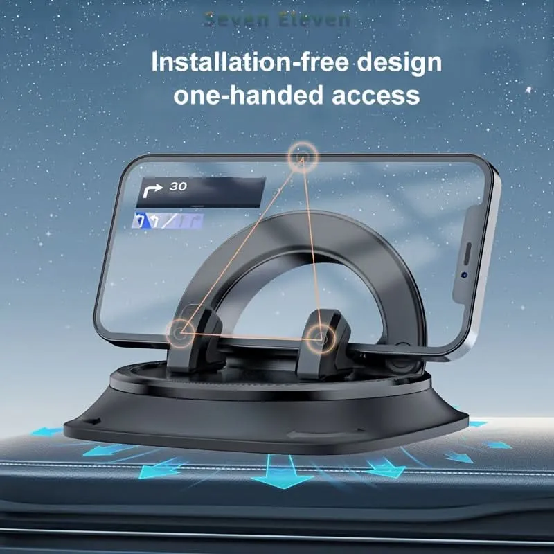 360° Rotatable Car Phone Mount-Waterproof ABS Dashboard Holder