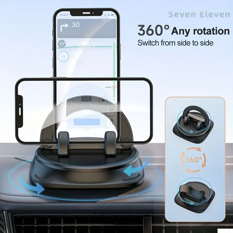 360° Rotatable Car Phone Mount-Waterproof ABS Dashboard Holder