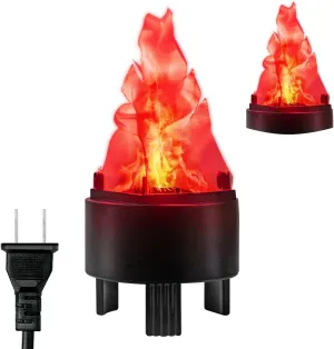 3D Artificial Fake Fire Flames - 110V LED Effect Light Electric Fake Campfire Lamp, Realistic Simulated Prop Flame Lamp for Christmas/Halloween/New Year/Indoor/Stage/Party/ Night Club Decorations