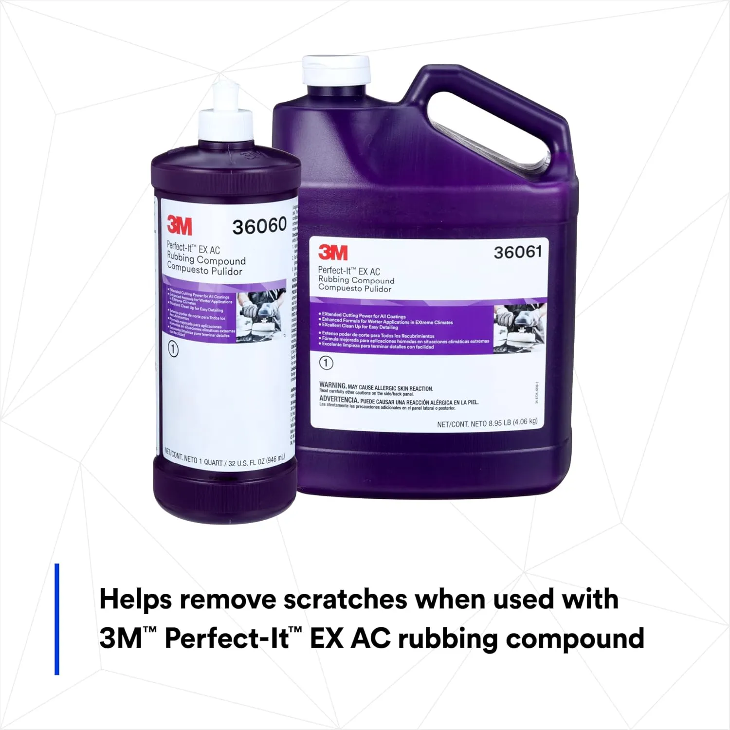 3M Foam Compounding Pad, 05723, Single Sided, Flat Back, Hook and Loop, 8 in (203.2 mm), 2 Pads/Bag