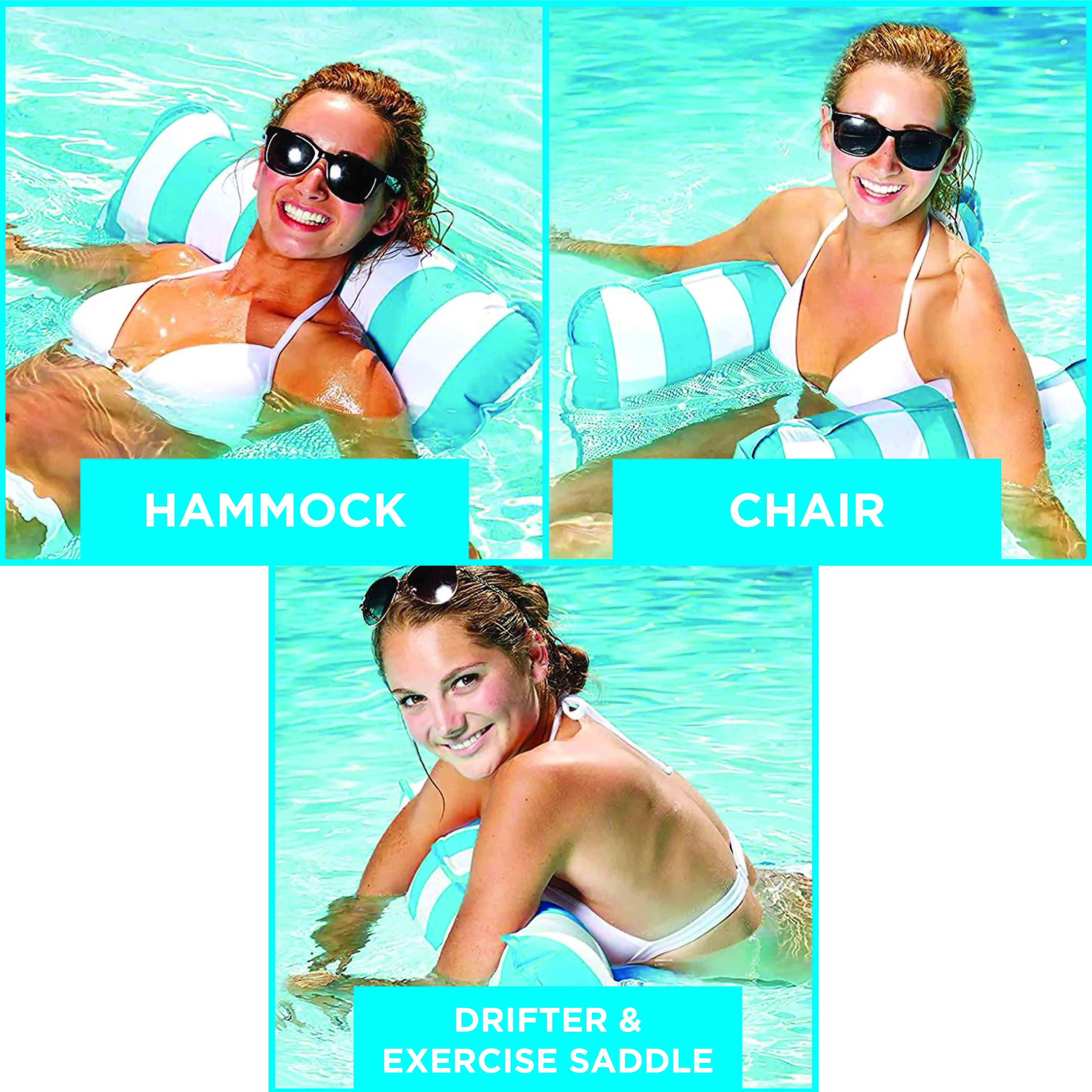 4-in-1 Monterey Multipurpose Saddle, Lounge Chair, Hammock and Raft