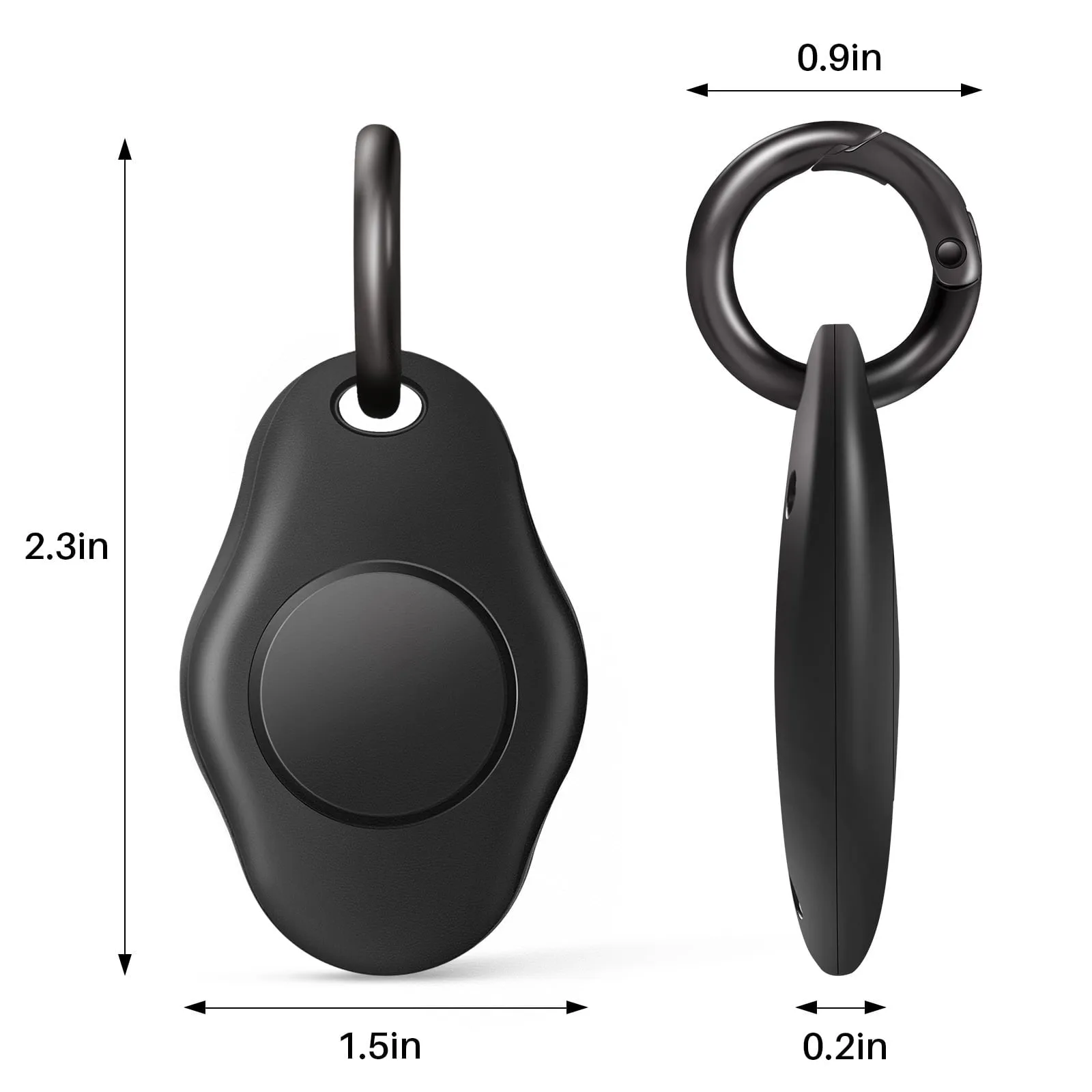 [4 Pack] AirTag Holder Keychain, IPX7 Waterproof Protective Air Tag Holder, Dropproof AirTag Keychain Cover, Full-Body Shockproof, Anti-Scratch, AirTag Case for Keys, Black