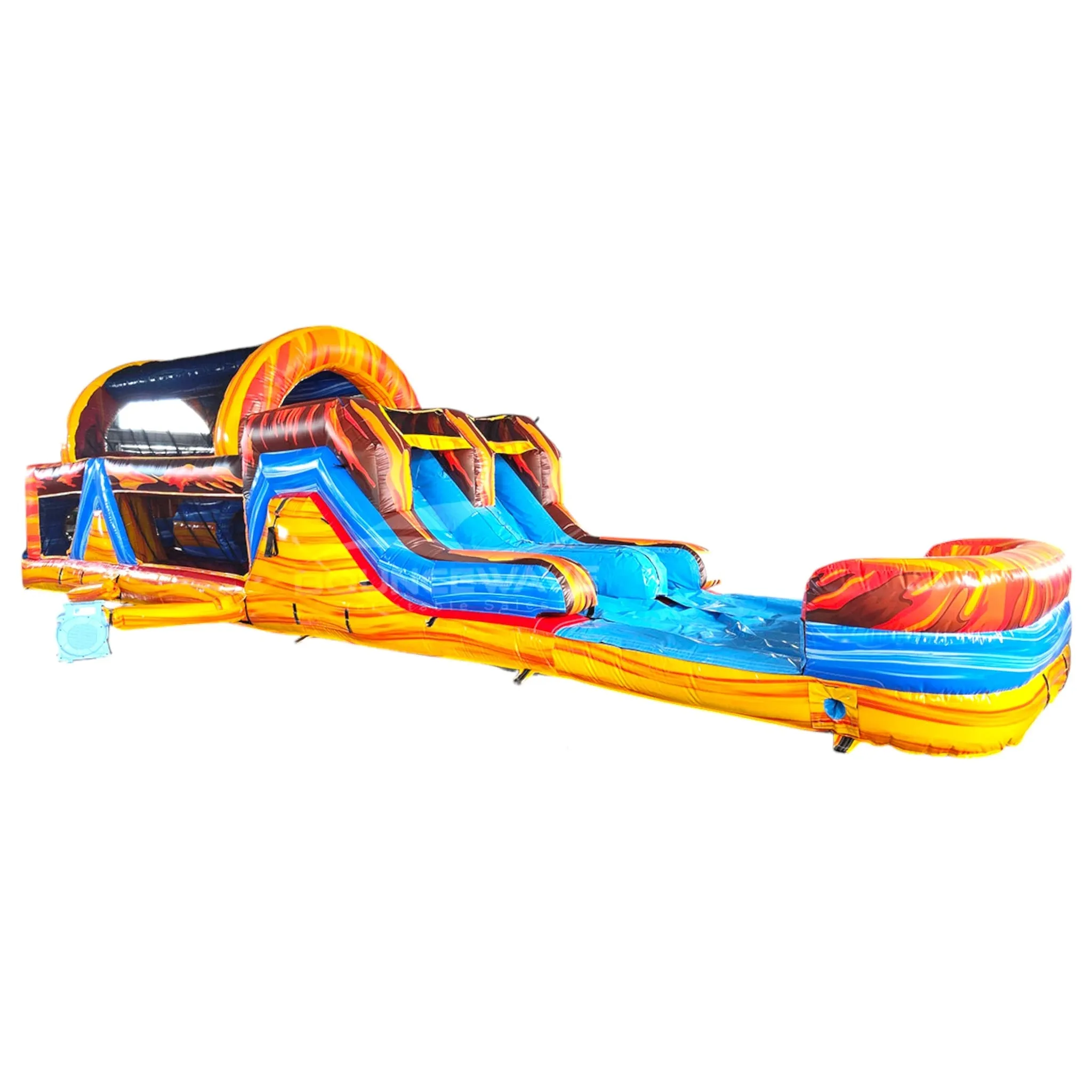 46ft Fiesta Fire Hybrid Inflatable Obstacle Course