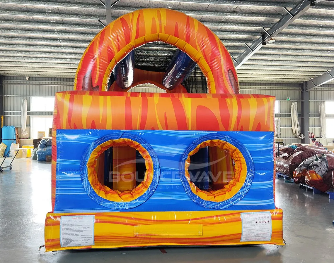 46ft Fiesta Fire Hybrid Inflatable Obstacle Course