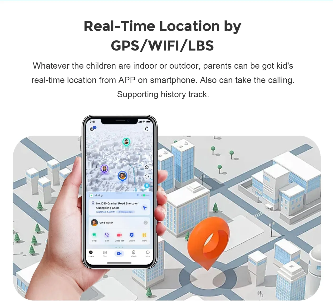 4G Kids Smart Watch Boys with GPS Tracker Cell Phone Watch for Kids Voice Chat Alarm Clock SOS Camera Pedometer Stopwatch Waterproof Puzzle Games Caculator GPS Watch for Kids Age 4-12(Black)