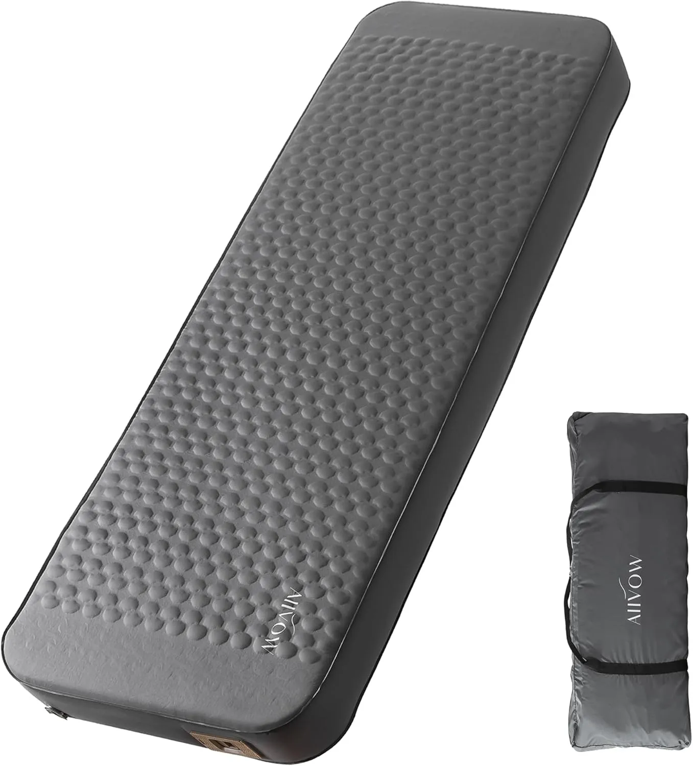 4" Extra-Thick Self Inflating Sleeping Pad for Camping with Electric Pump, Ultralight Memory Foam Camping Mattress，Portable 9.5 R-Value Camping Pad Sleeping Mat for Tent, Car, Cot, Grey