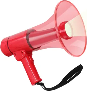 5 CORE 40W Waterproof Megaphone Bullhorn Flashlight PRO Fire Army Grade - Battery   LED Light   Adj Volume   Siren Handheld Lightweight for Water Sports Boat Speaker