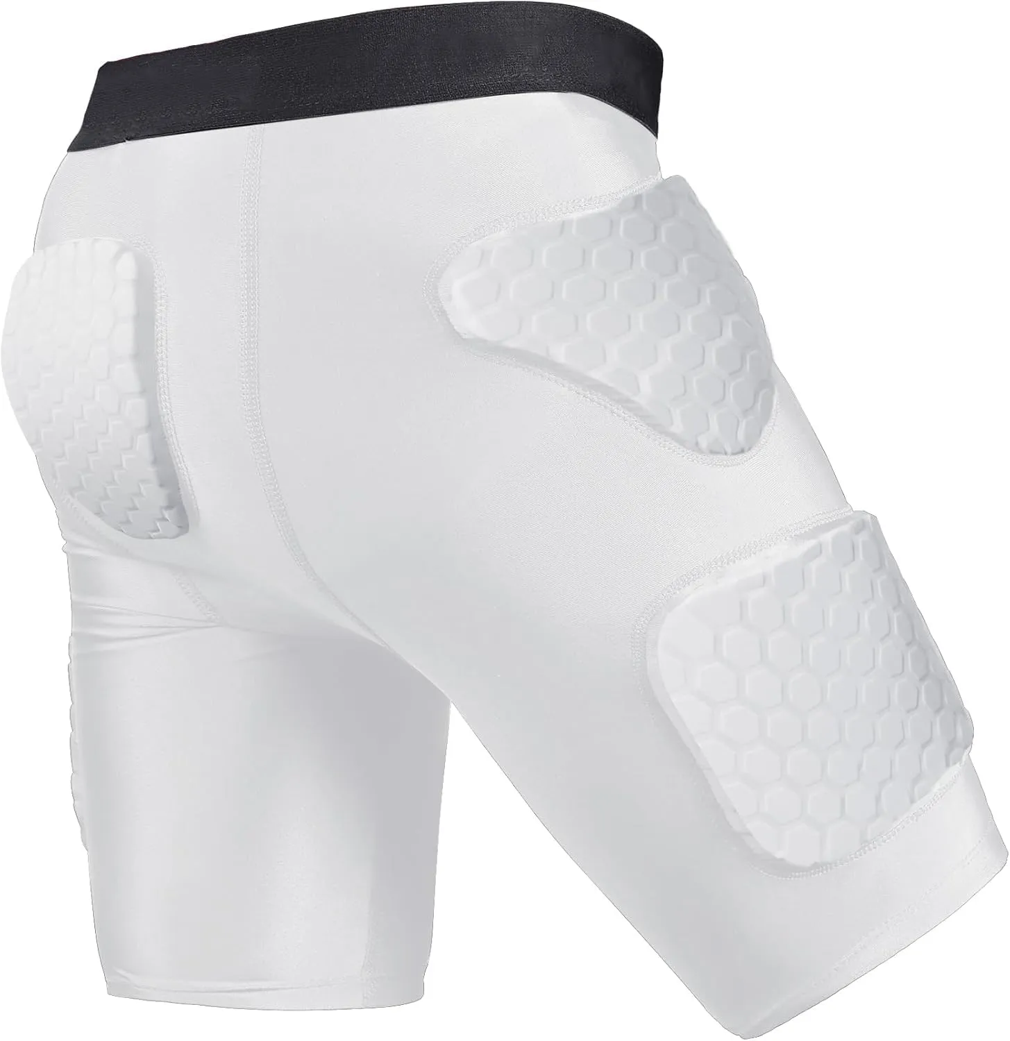 5 Pad Football Girdle for Men Youth - Padded Compression Shorts with Hip, Thigh Pads for Football, Baseball, Sliding Protective Gear for Adults Teens High-Density EVA Foam