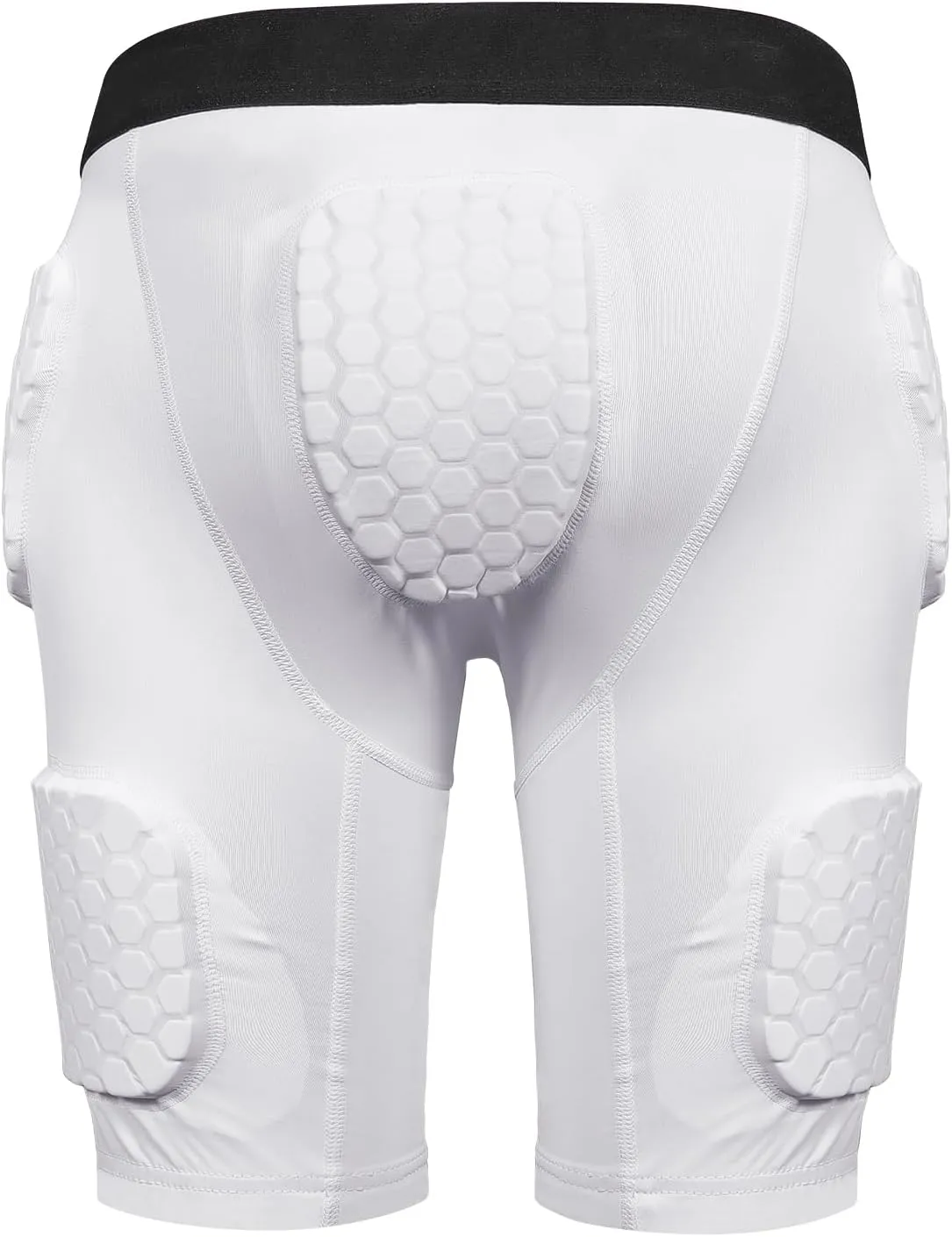 5 Pad Football Girdle for Men Youth - Padded Compression Shorts with Hip, Thigh Pads for Football, Baseball, Sliding Protective Gear for Adults Teens High-Density EVA Foam