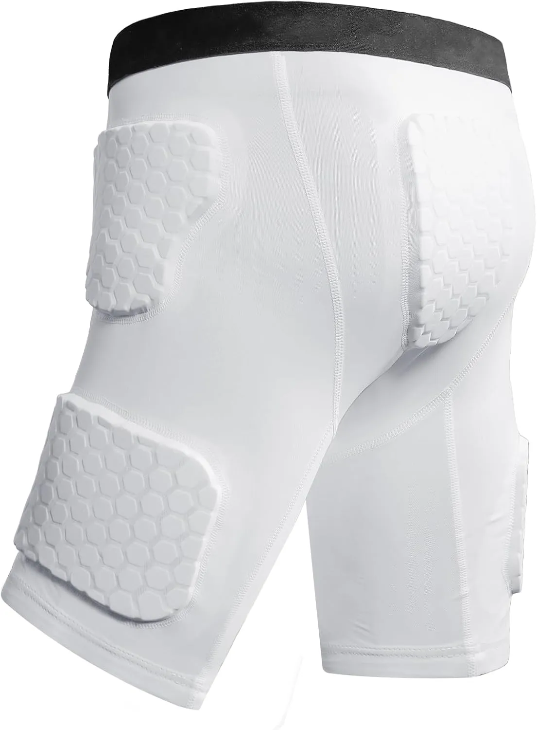 5 Pad Football Girdle for Men Youth - Padded Compression Shorts with Hip, Thigh Pads for Football, Baseball, Sliding Protective Gear for Adults Teens High-Density EVA Foam